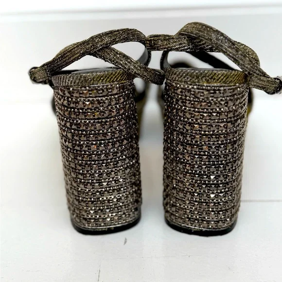 Vince Camuto Silver Heels with Embellished Strap - Picture 8 of 16